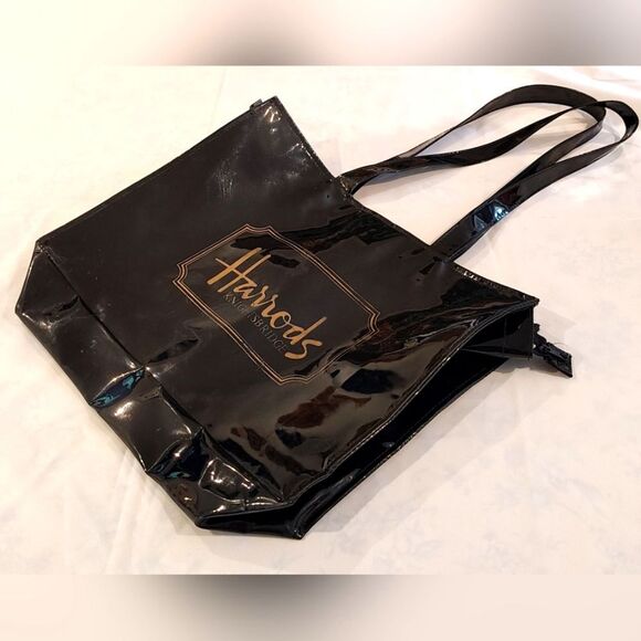 Harrod's England Large Black Tote Bag Harrods - Picture 4 of 8